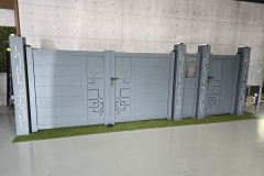 Portail contemporain aluminium Chablais